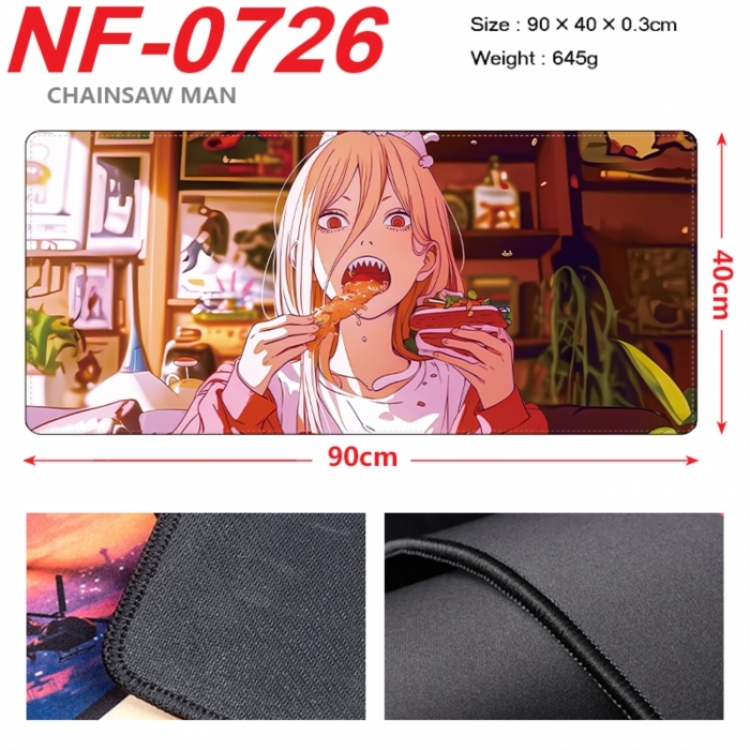 Chainsaw man Anime peripheral lock edge mouse pad 90X40cm