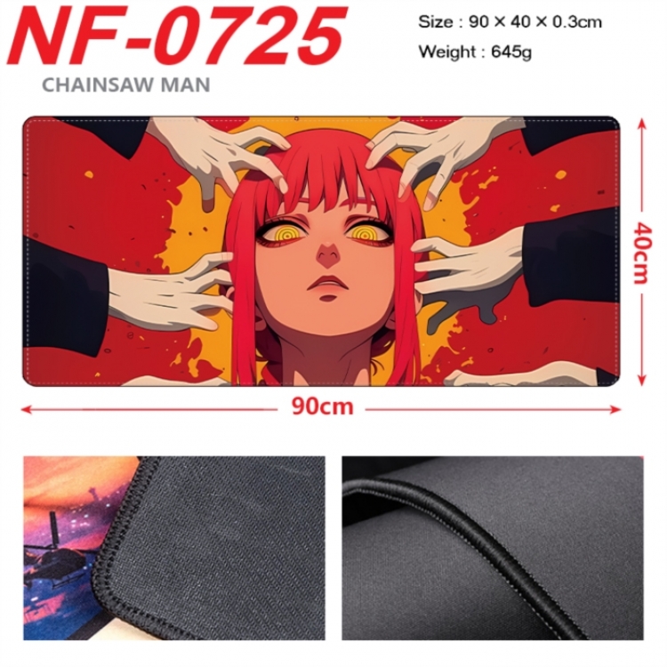 Chainsaw man Anime peripheral lock edge mouse pad 90X40cm