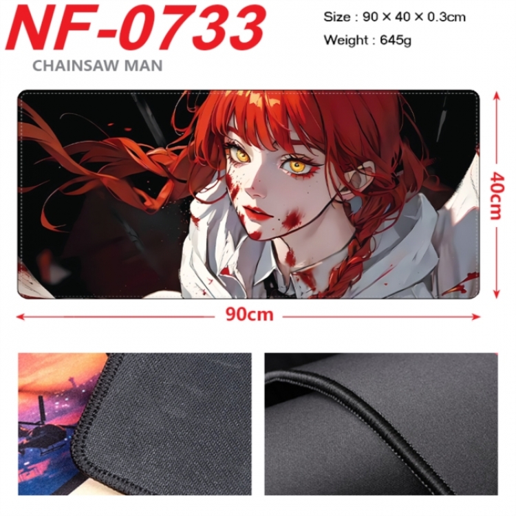 Chainsaw man Anime peripheral lock edge mouse pad 90X40cm