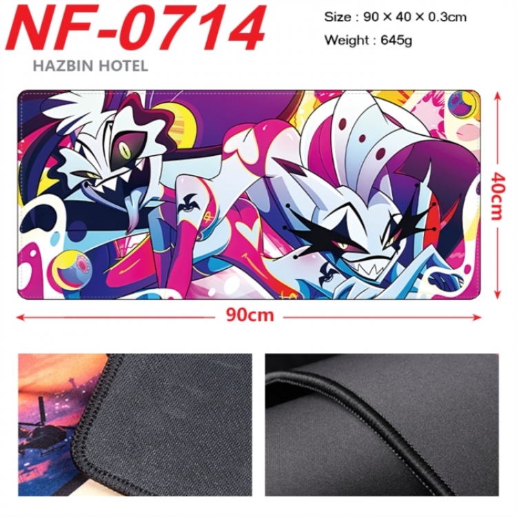 Hazbin Hotel Anime peripheral lock edge mouse pad 90X40cm