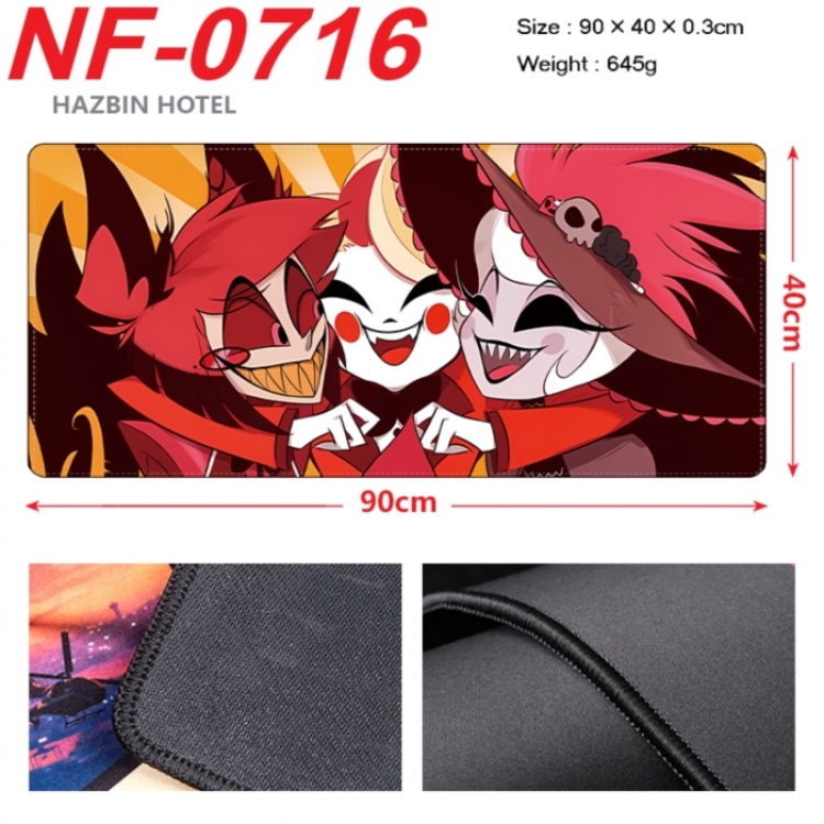 Hazbin Hotel Anime peripheral lock edge mouse pad 90X40cm