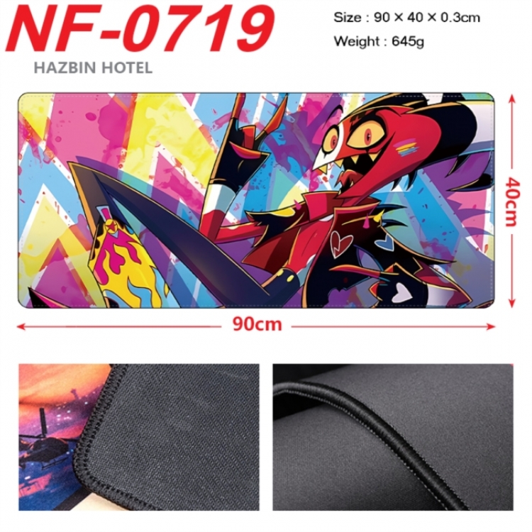 Hazbin Hotel Anime peripheral lock edge mouse pad 90X40cm