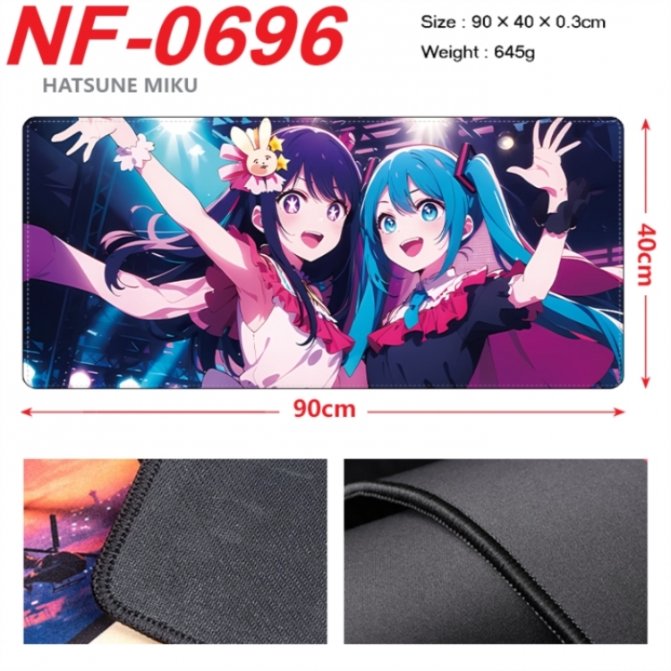  Hatsune Miku Anime peripheral lock edge mouse pad 90X40cm