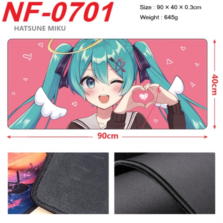  Hatsune Miku Anime peripheral lock edge mouse pad 90X40cm