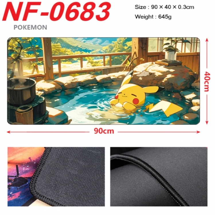 Pokemon Anime peripheral lock edge mouse pad 90X40cm