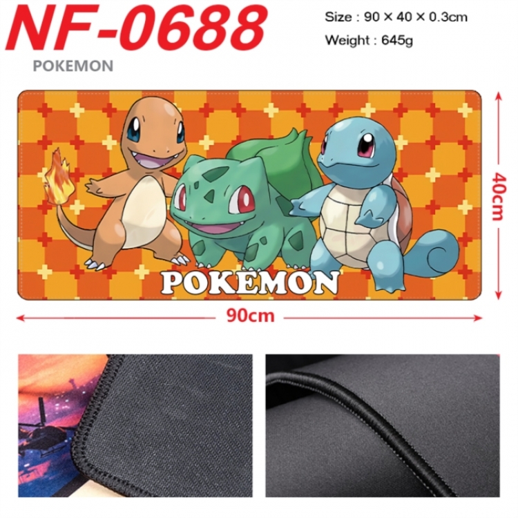 Pokemon Anime peripheral lock edge mouse pad 90X40cm