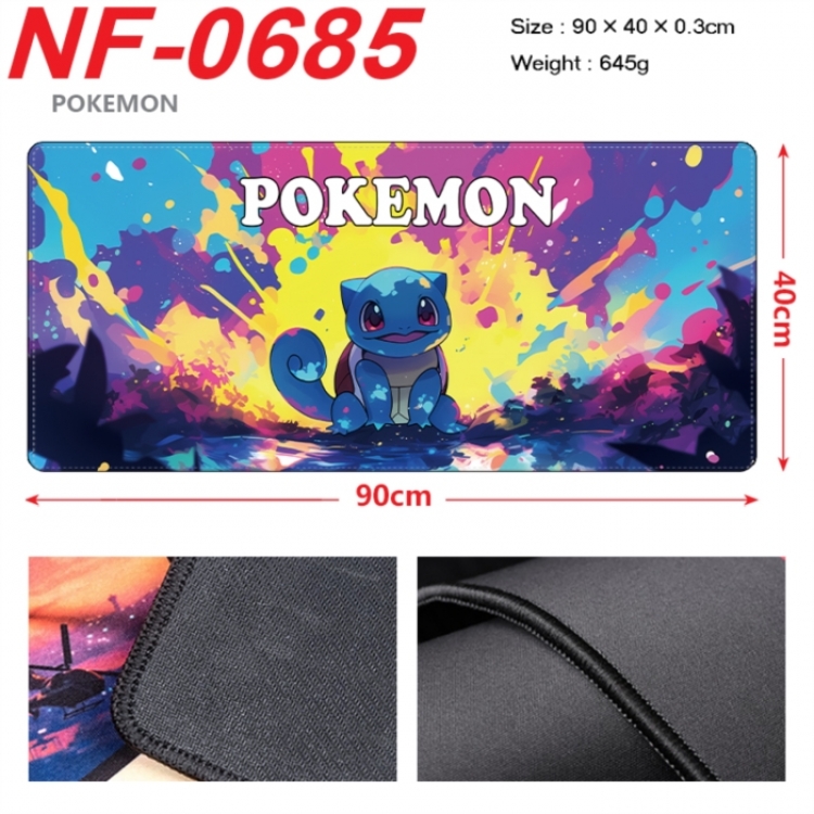 Pokemon Anime peripheral lock edge mouse pad 90X40cm