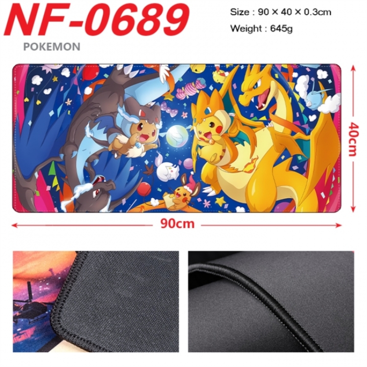Pokemon Anime peripheral lock edge mouse pad 90X40cm
