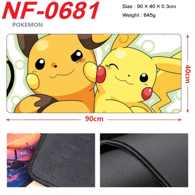 Pokemon Anime peripheral lock edge mouse pad 90X40cm