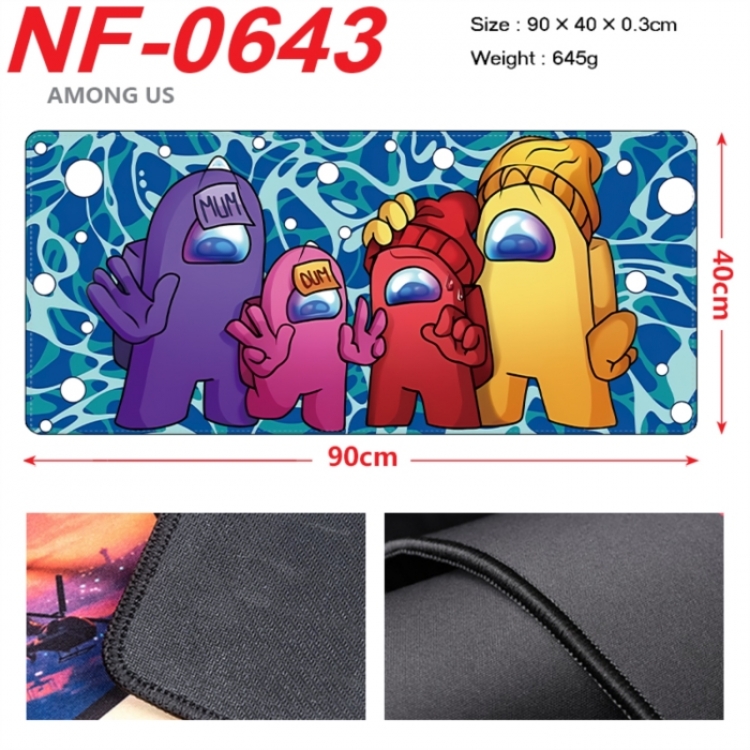 Among us Anime peripheral lock edge mouse pad 90X40cm