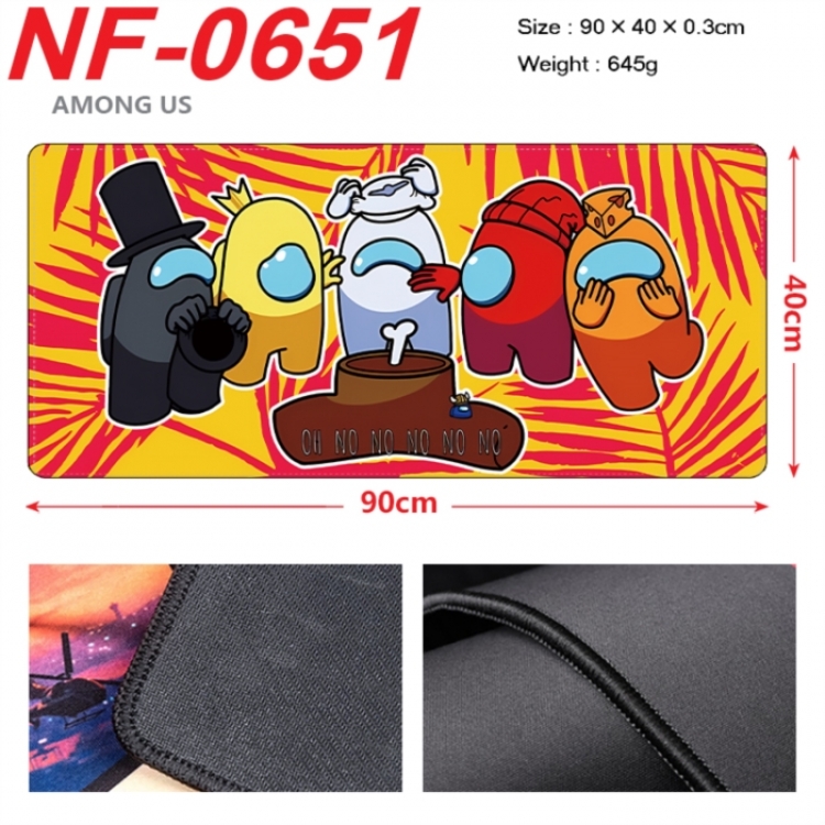 Among us Anime peripheral lock edge mouse pad 90X40cm