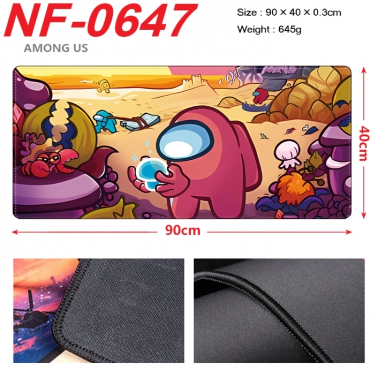 Among us Anime peripheral lock edge mouse pad 90X40cm