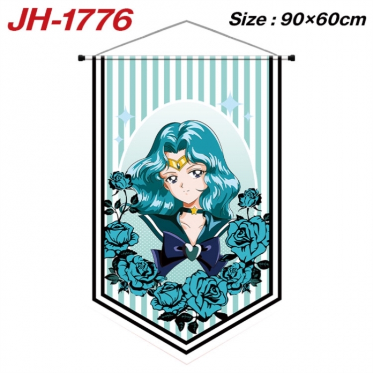 sailormoon Anime peripheral full-color printing with hanging rope flag 90X60CM