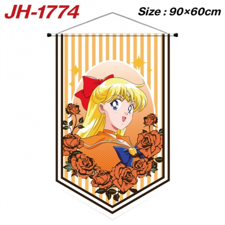 sailormoon Anime peripheral full-color printing with hanging rope flag 90X60CM