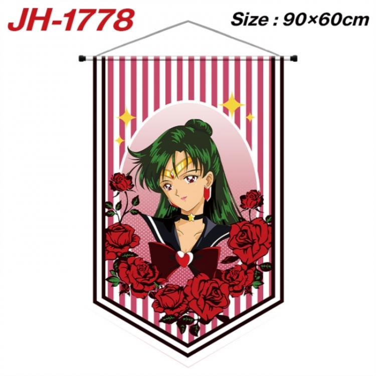 sailormoon Anime peripheral full-color printing with hanging rope flag 90X60CM