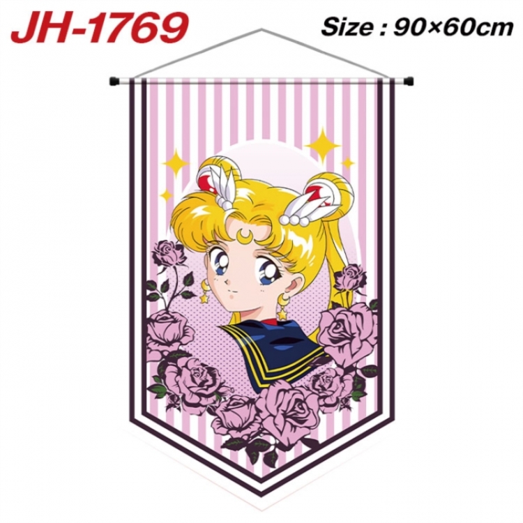 sailormoon Anime peripheral full-color printing with hanging rope flag 90X60CM