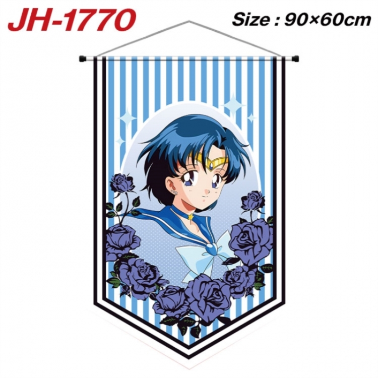 sailormoon Anime peripheral full-color printing with hanging rope flag 90X60CM