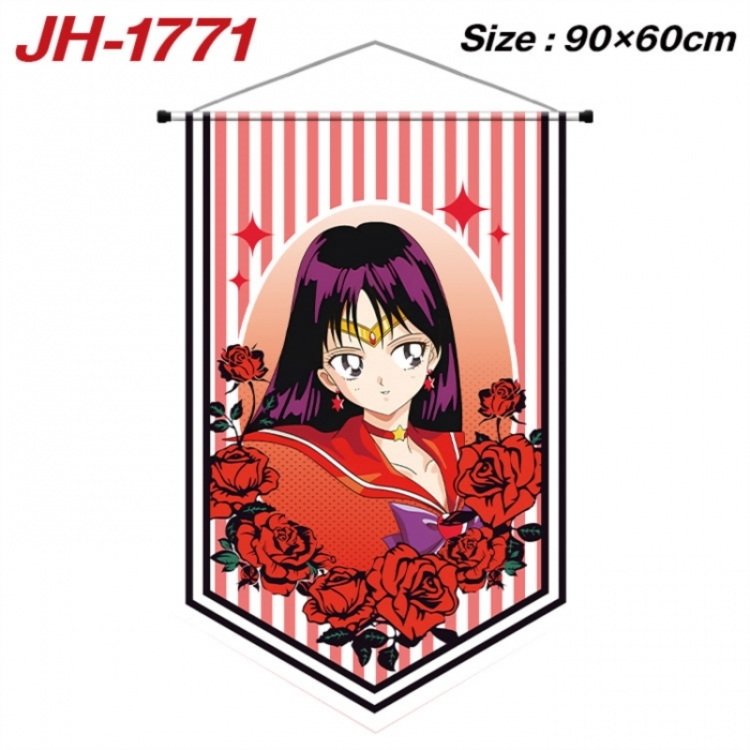 sailormoon Anime peripheral full-color printing with hanging rope flag 90X60CM