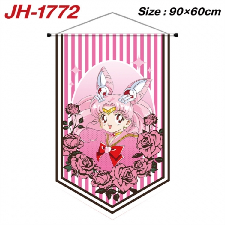 sailormoon Anime peripheral full-color printing with hanging rope flag 90X60CM
