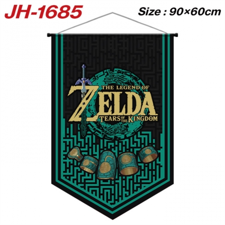 The Legend of Zelda Anime peripheral full-color printing with hanging rope flag 90X60CM