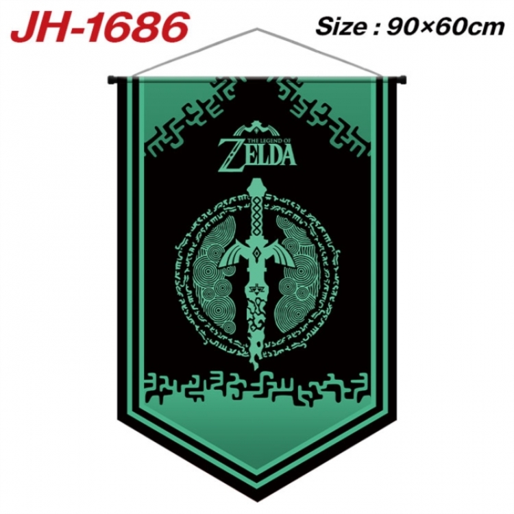 The Legend of Zelda Anime peripheral full-color printing with hanging rope flag 90X60CM