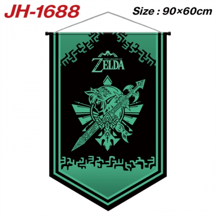 The Legend of Zelda Anime peripheral full-color printing with hanging rope flag 90X60CM