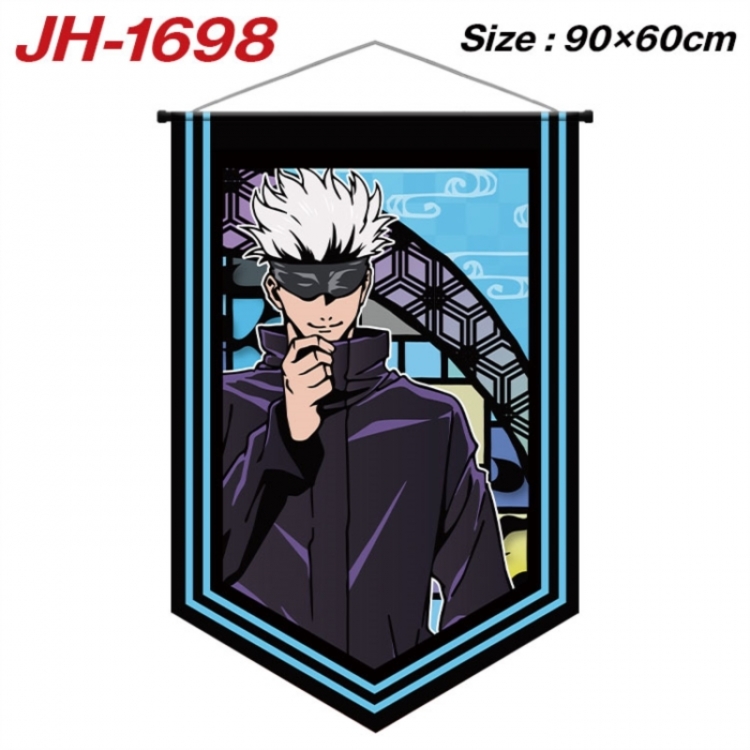 Jujutsu Kaisen Anime peripheral full-color printing with hanging rope flag 90X60CM