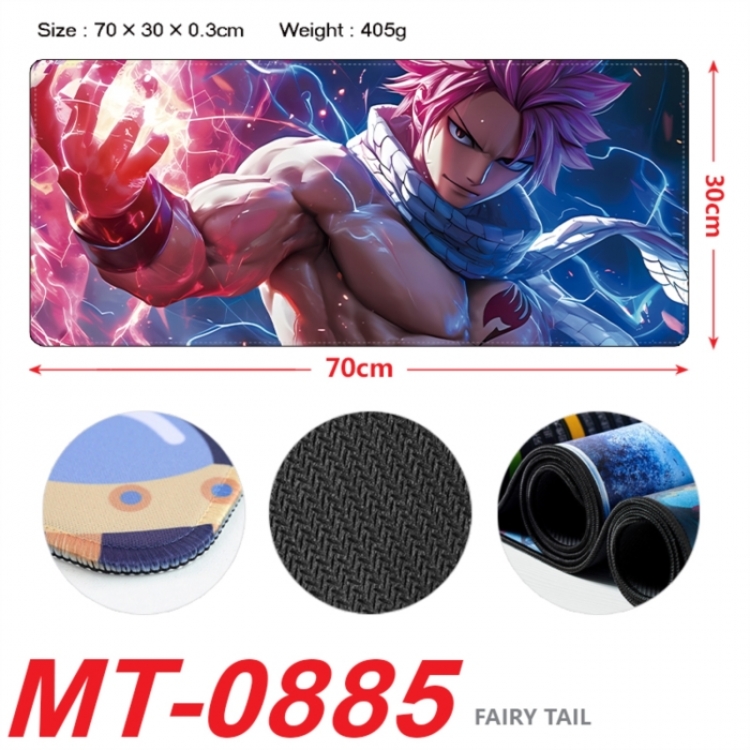 Fairy tail Anime peripheral lock edge mouse pad 70X30cm