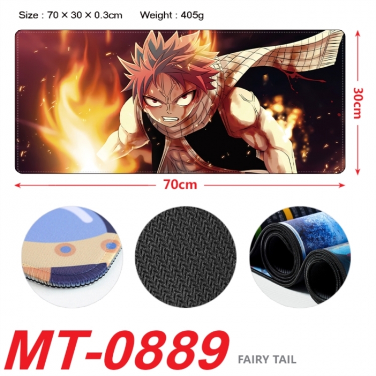 Fairy tail Anime peripheral lock edge mouse pad 70X30cm