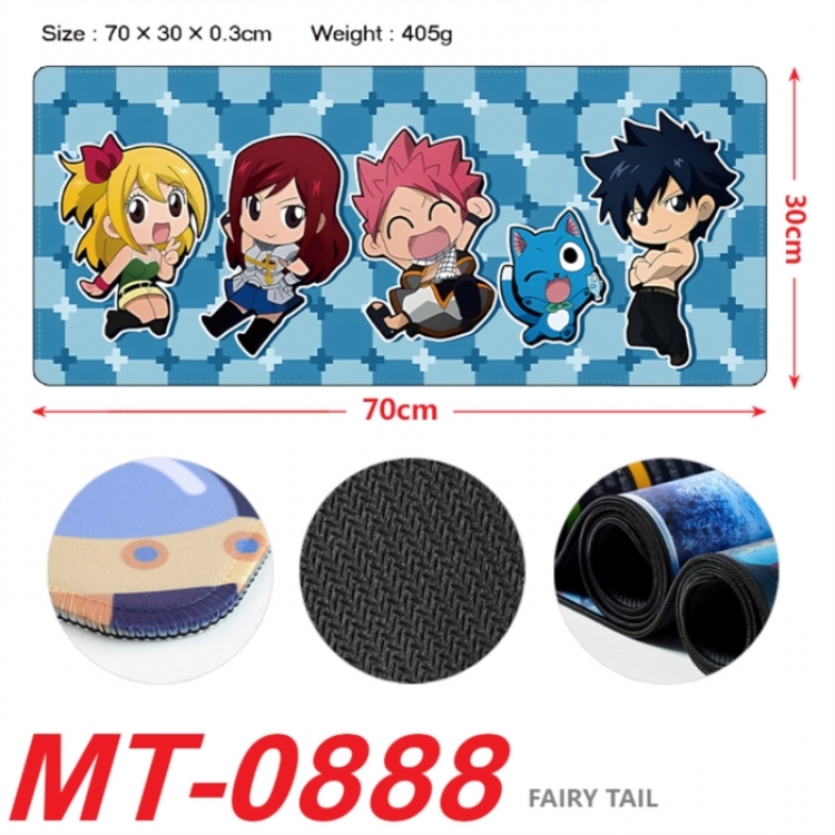 Fairy tail Anime peripheral lock edge mouse pad 70X30cm