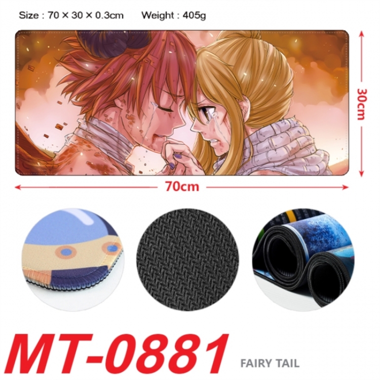 Fairy tail Anime peripheral lock edge mouse pad 70X30cm