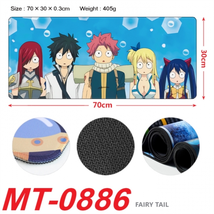 Fairy tail Anime peripheral lock edge mouse pad 70X30cm