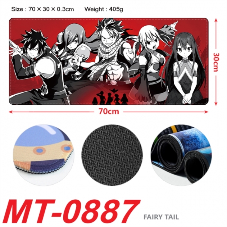 Fairy tail Anime peripheral lock edge mouse pad 70X30cm