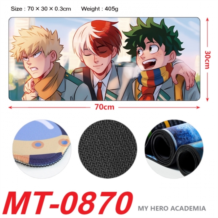 My Hero Academia Anime peripheral lock edge mouse pad 70X30cm