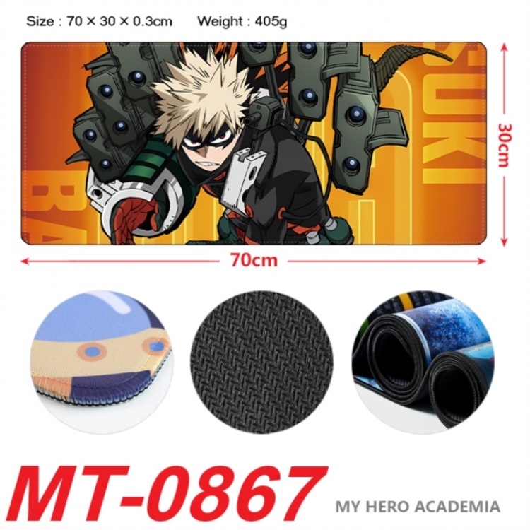 My Hero Academia Anime peripheral lock edge mouse pad 70X30cm