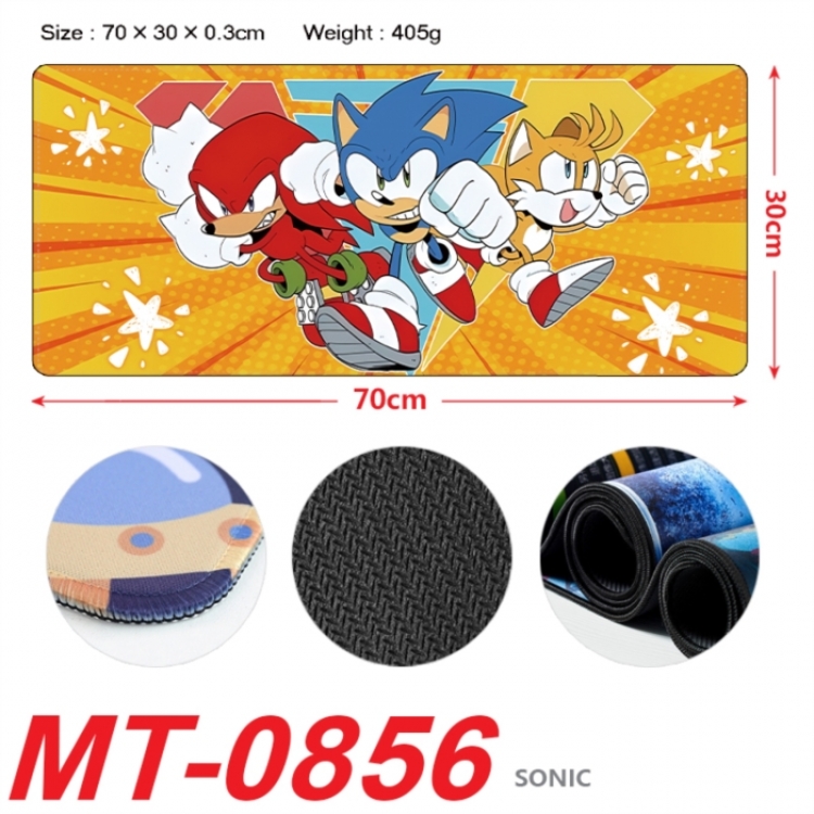 Sonic The Hedgehog Anime peripheral lock edge mouse pad 70X30cm