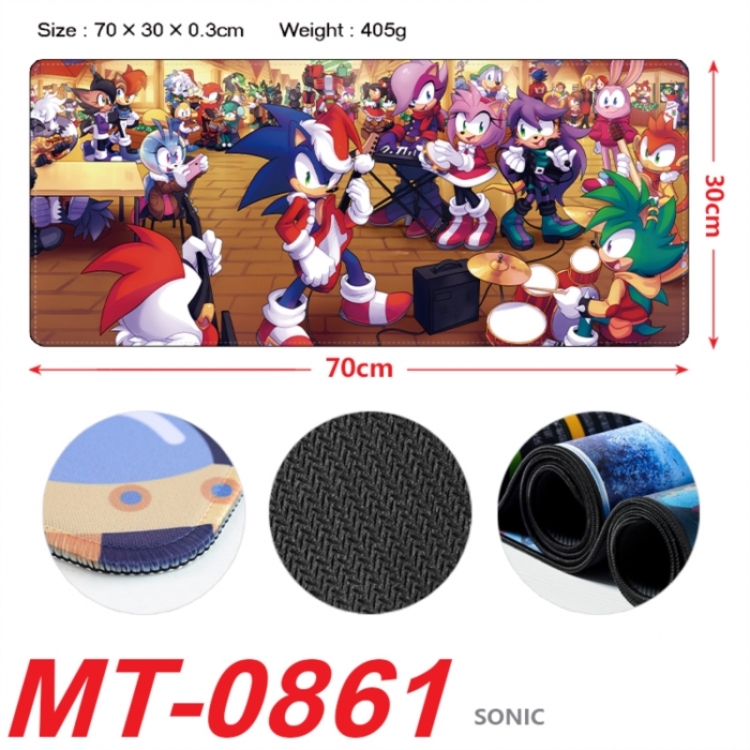 Sonic The Hedgehog Anime peripheral lock edge mouse pad 70X30cm