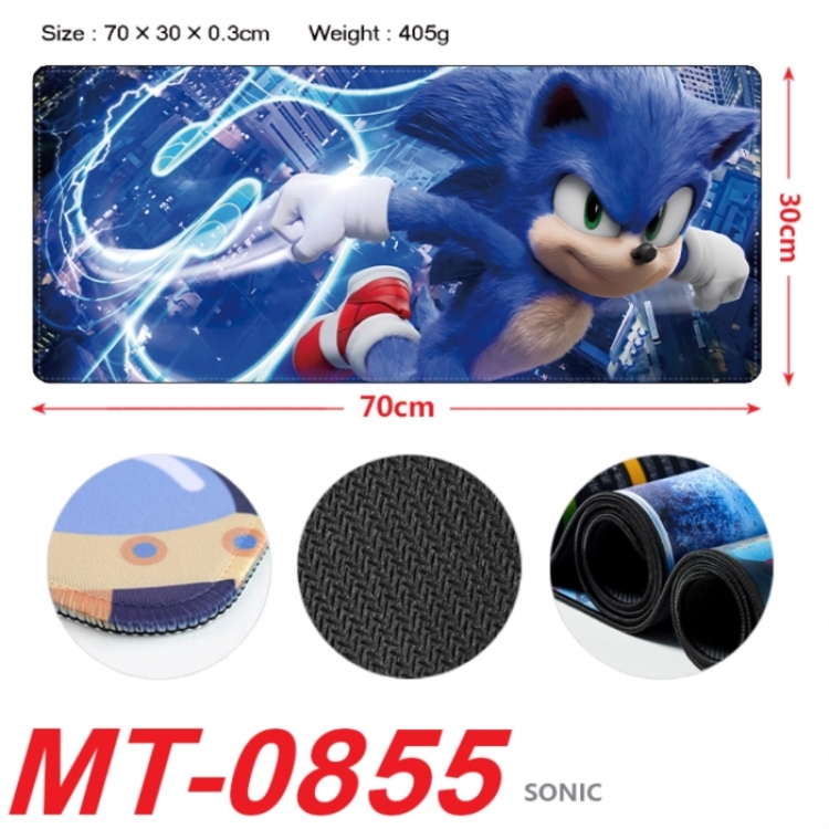 Sonic The Hedgehog Anime peripheral lock edge mouse pad 70X30cm
