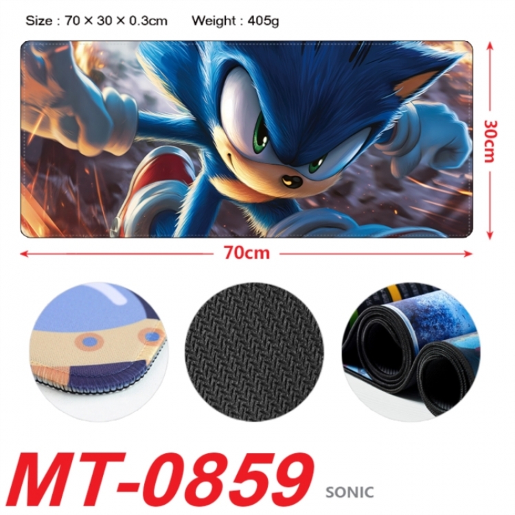 Sonic The Hedgehog Anime peripheral lock edge mouse pad 70X30cm