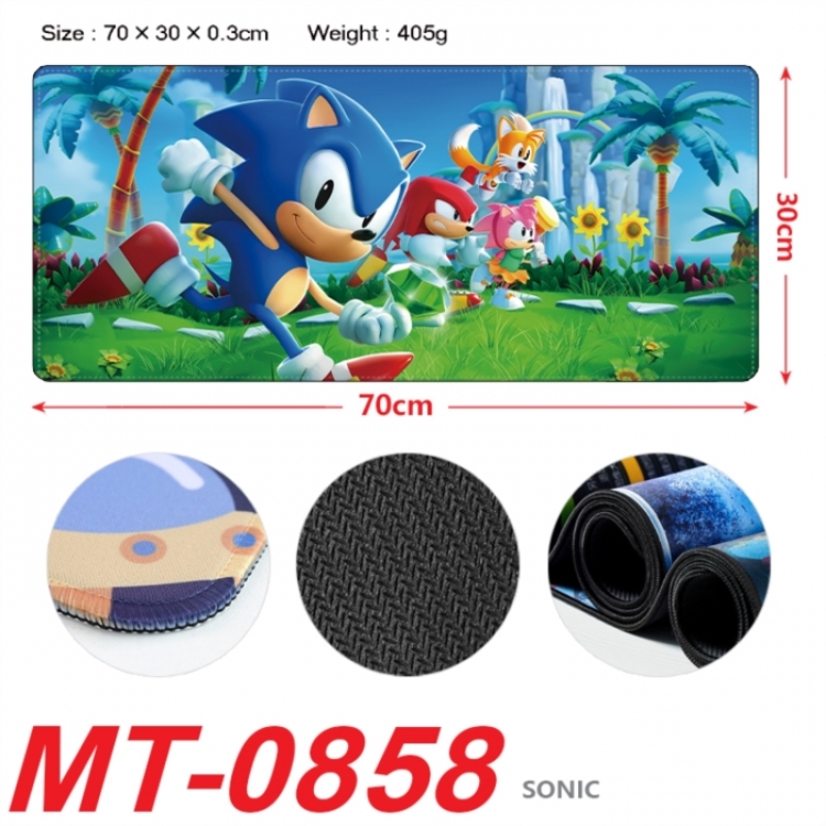 Sonic The Hedgehog Anime peripheral lock edge mouse pad 70X30cm