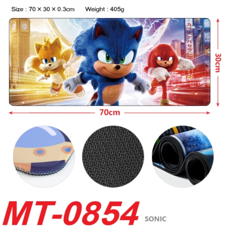 Sonic The Hedgehog Anime peripheral lock edge mouse pad 70X30cm