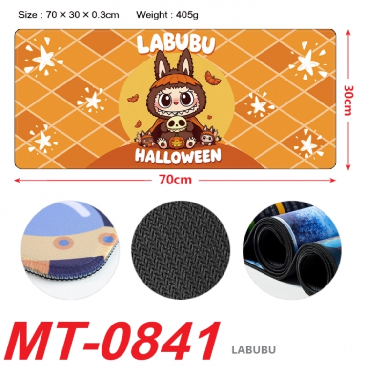 Labubu Anime peripheral lock edge mouse pad 70X30cm