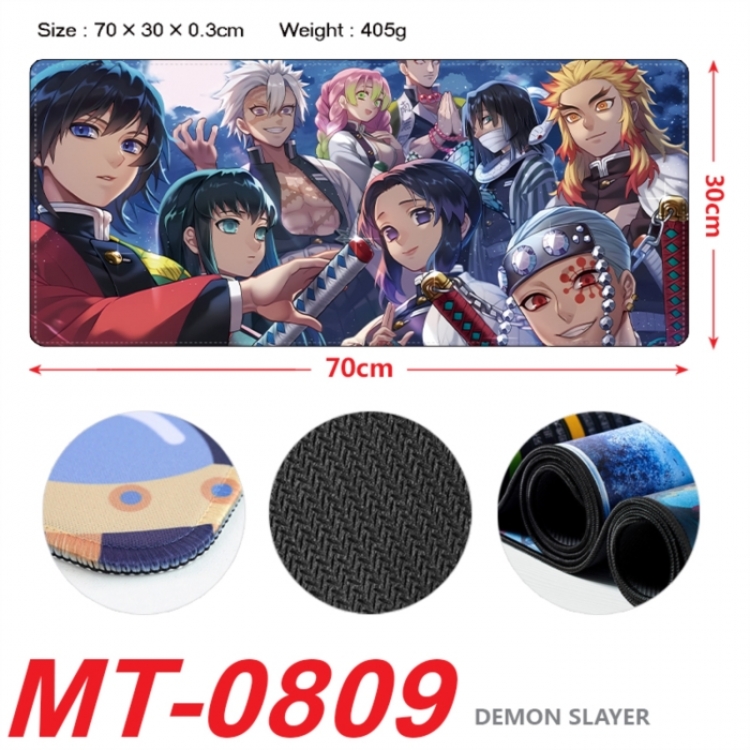 Demon Slayer Kimets Anime peripheral lock edge mouse pad 70X30cm