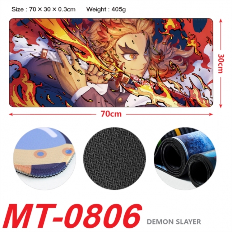Demon Slayer Kimets Anime peripheral lock edge mouse pad 70X30cm