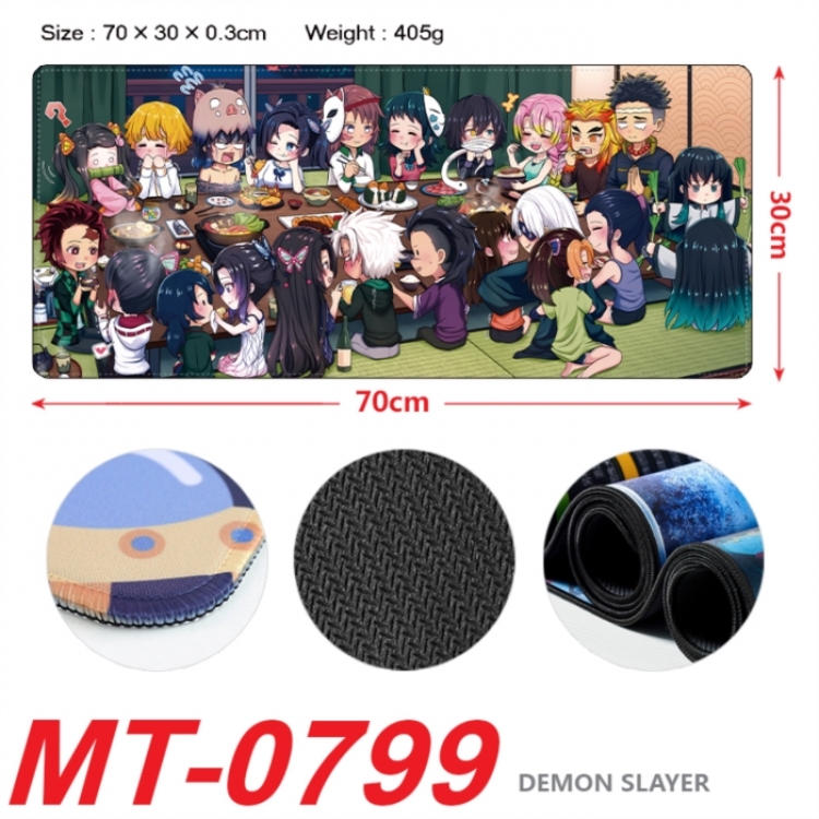Demon Slayer Kimets Anime peripheral lock edge mouse pad 70X30cm