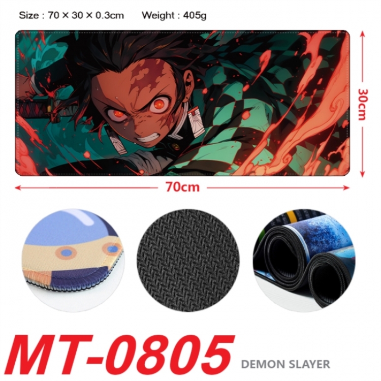 Demon Slayer Kimets Anime peripheral lock edge mouse pad 70X30cm