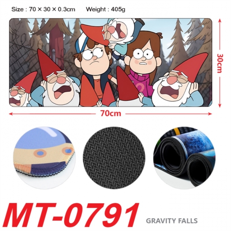 Gravity Falls Anime peripheral lock edge mouse pad 70X30cm