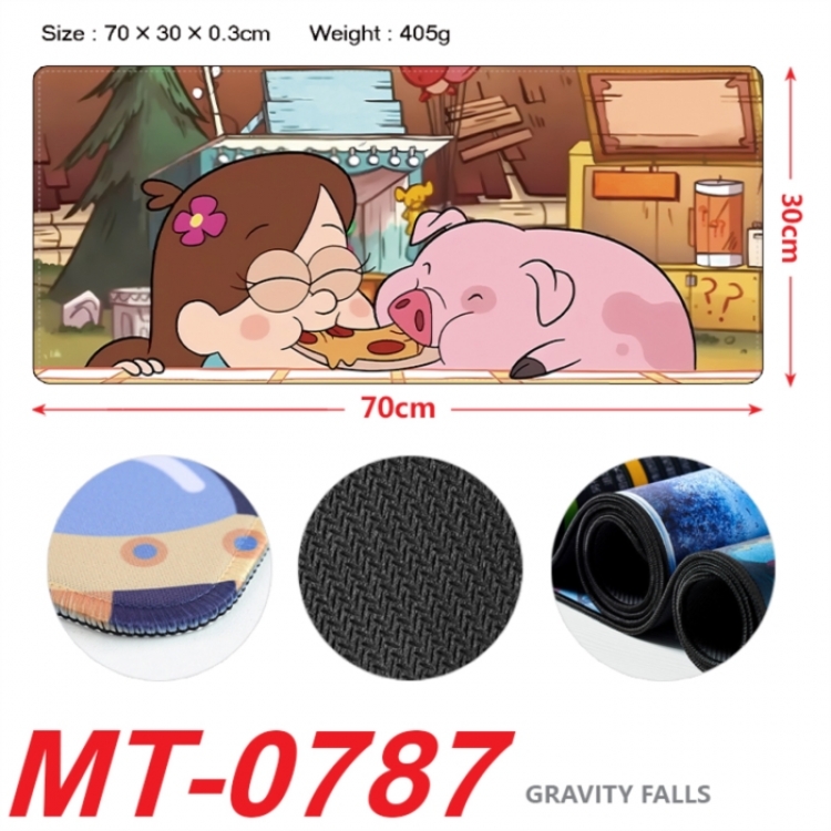 Gravity Falls Anime peripheral lock edge mouse pad 70X30cm