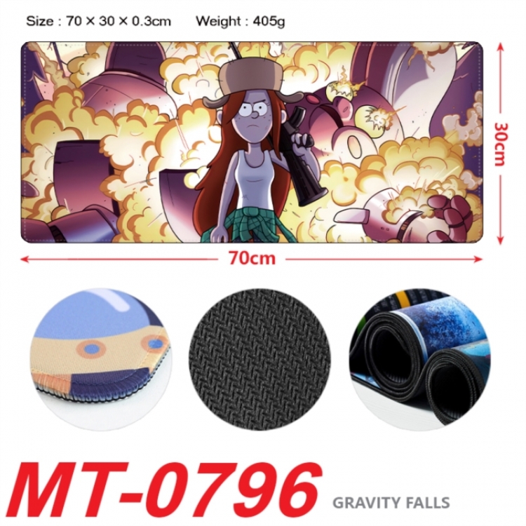 Gravity Falls Anime peripheral lock edge mouse pad 70X30cm
