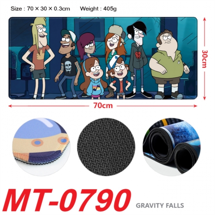 Gravity Falls Anime peripheral lock edge mouse pad 70X30cm